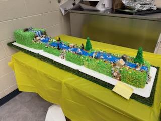 Creative race track themed cake