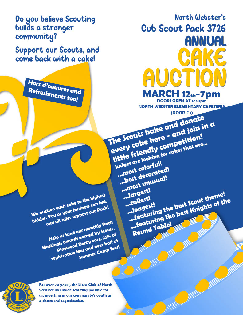 Cake Auction 2026 Event Flyer