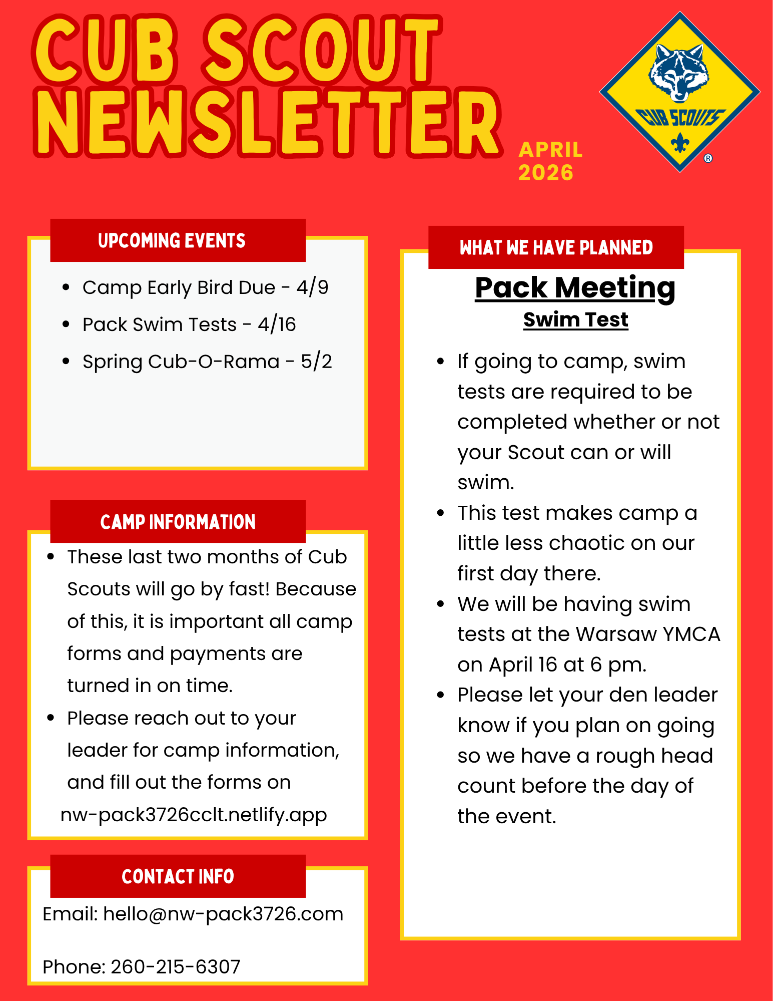 April 2026 Newsletter Preview